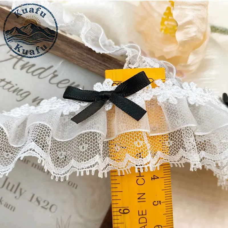 Elegant Bow Pleated Lace Ruffle Ribbon for DIY Crafts and Sewing Projects
