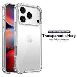 Premium Transparent Anti - Shock Phone Case - Luxury Protective Cover Coque - iPhone 16 Pro Max (Clear)