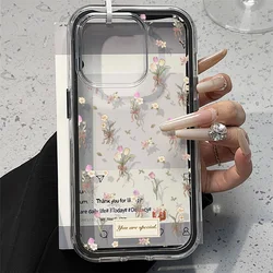 Pink Floral Transparent Shockproof Silicone Phone Case - Soft Protective Cover - iPhone 12 Pro Max (Black NG49)