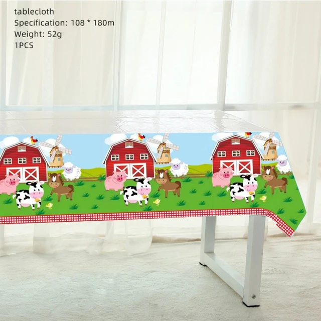 Décor de fête avec animaux de ferme, fournitures pour fête d'anniversaire,  vaisselle de table, fête à thème de ferme, Dessert pour anniversaire de  ferme - AliExpress