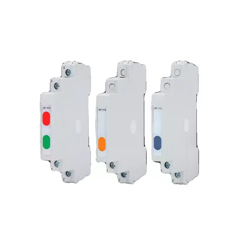 1Pcs 24V 220V AC/DC 트랙형 신호등 JD9 Din 레일 표시등 -색상 이중 색상 라이트 레드 그린 옐로우
