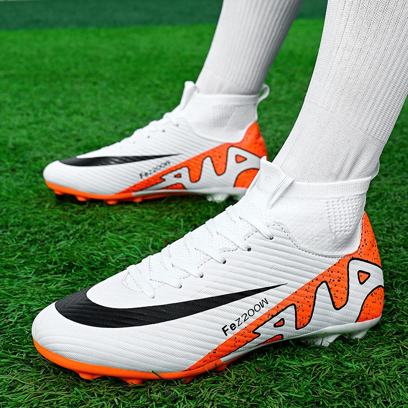 New Outdoor Football Boots Men Breathable FG Long Spikes Breathable Soccer Shoes Ultralight High-quality Grass Cleats Training