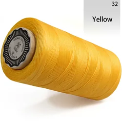 Premium Waxed Polyester Thread for Leather Crafting and DIY Projects (Yellow)