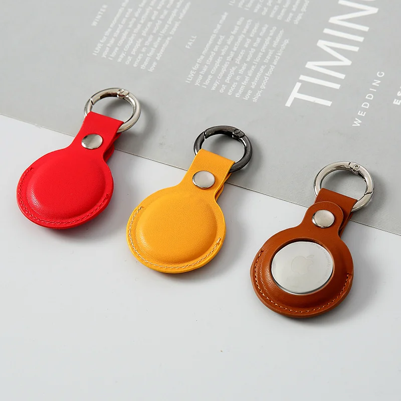 Supporto Airtag In Pelle Per Apple Airtag Custodia Air Tag Portachiavi Custodia Protettiva Shell Tracker Antigraffio Per Apple Airtag