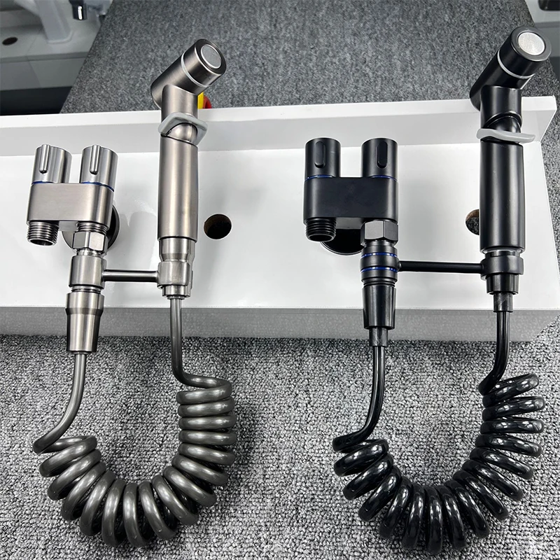 ห้องน้ํามือถือ Bidet ก๊อกน้ํา Sprayer ทองแดงห้องน้ํา Bidet Sprayer ชุด Hand Sprayer หัวฝักบัวทําความสะอาดด้วยตนเองไม่มี Punch 1