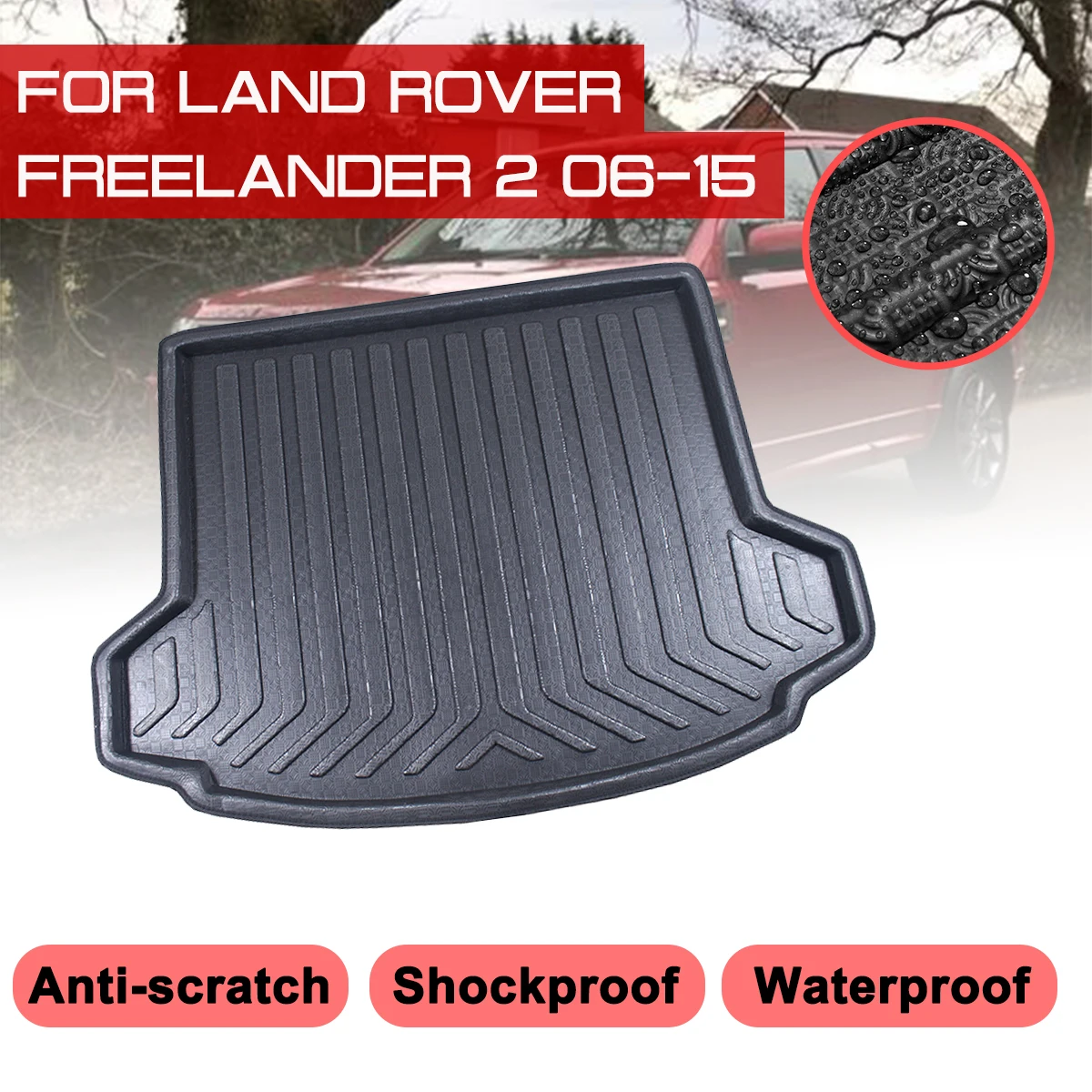 

Car Floor Mat Carpet Rear Trunk Anti-mud Cover For Land Rover Freelander 2 2006 2007 2008-2015