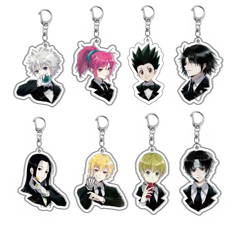 HUNTER×HUNTER KeyChain Men Anime Key Chain Women Acrylic Car Cosplay
