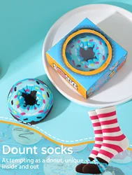 Festive Donut - Themed Novelty Socks Gift Box - One Size
