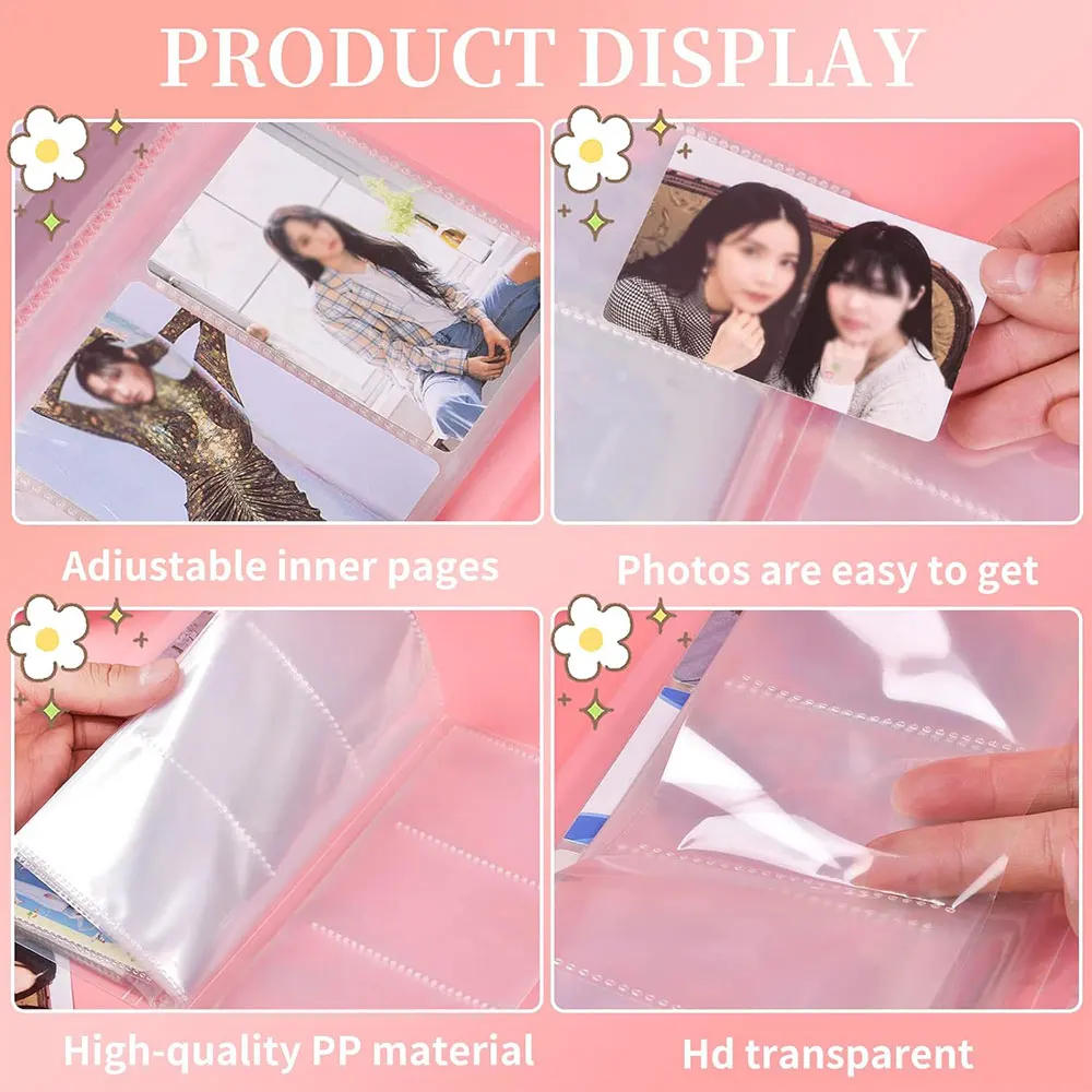 Kpop Transparent Photo Album Mini Polaroid Album Photo Train Ticket Card Collection Book Jewelry Card Photocards Holder Pages