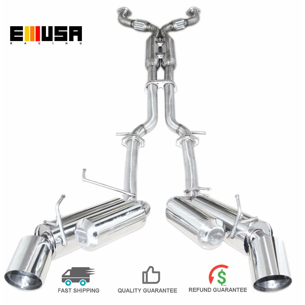 

Emusa SS CatBack выхлопной двойной глушитель 3 шт. дизайн подходит для 2009 2010 2011 2012 2013 2014 2015 Nissan 370Z Z34 VQ37DE