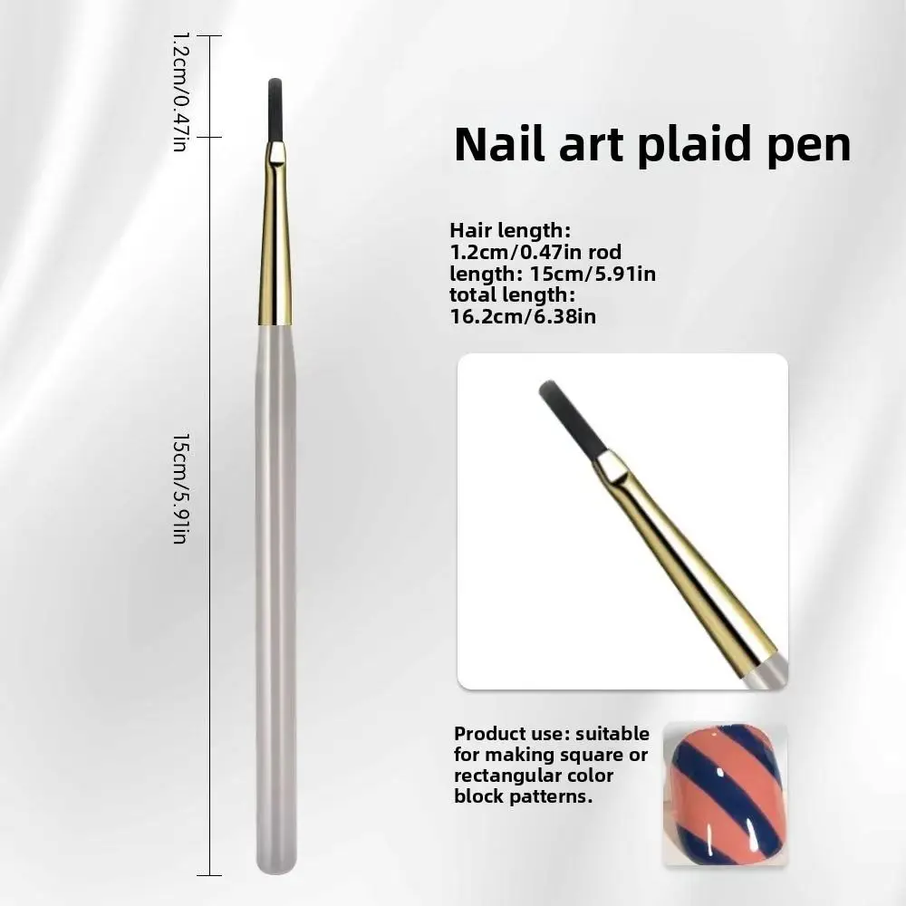 Durable French Plaid Nail Art Pen Professional Detail Fine Line Nail Brush Nail Art Grid Pen for Gel Nail Polish