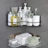 Bathroom Shower Shelf No-Drill Metal Corner Racks Home Shelf Shower Storage Shelf Bracket Organization Hanger 2024 1