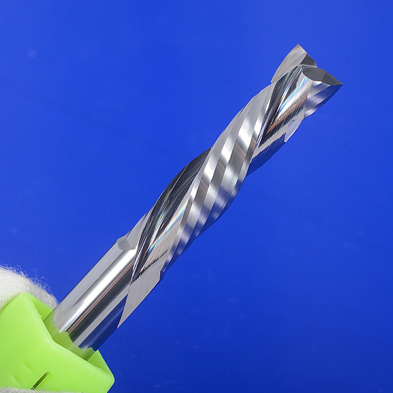 1개 3.175/4/5/6/8/10mm 2날 나선형 상하 절삭 밀링 커터 목재 엔드밀 공구 PVC MDF용 CNC 라우터 비트