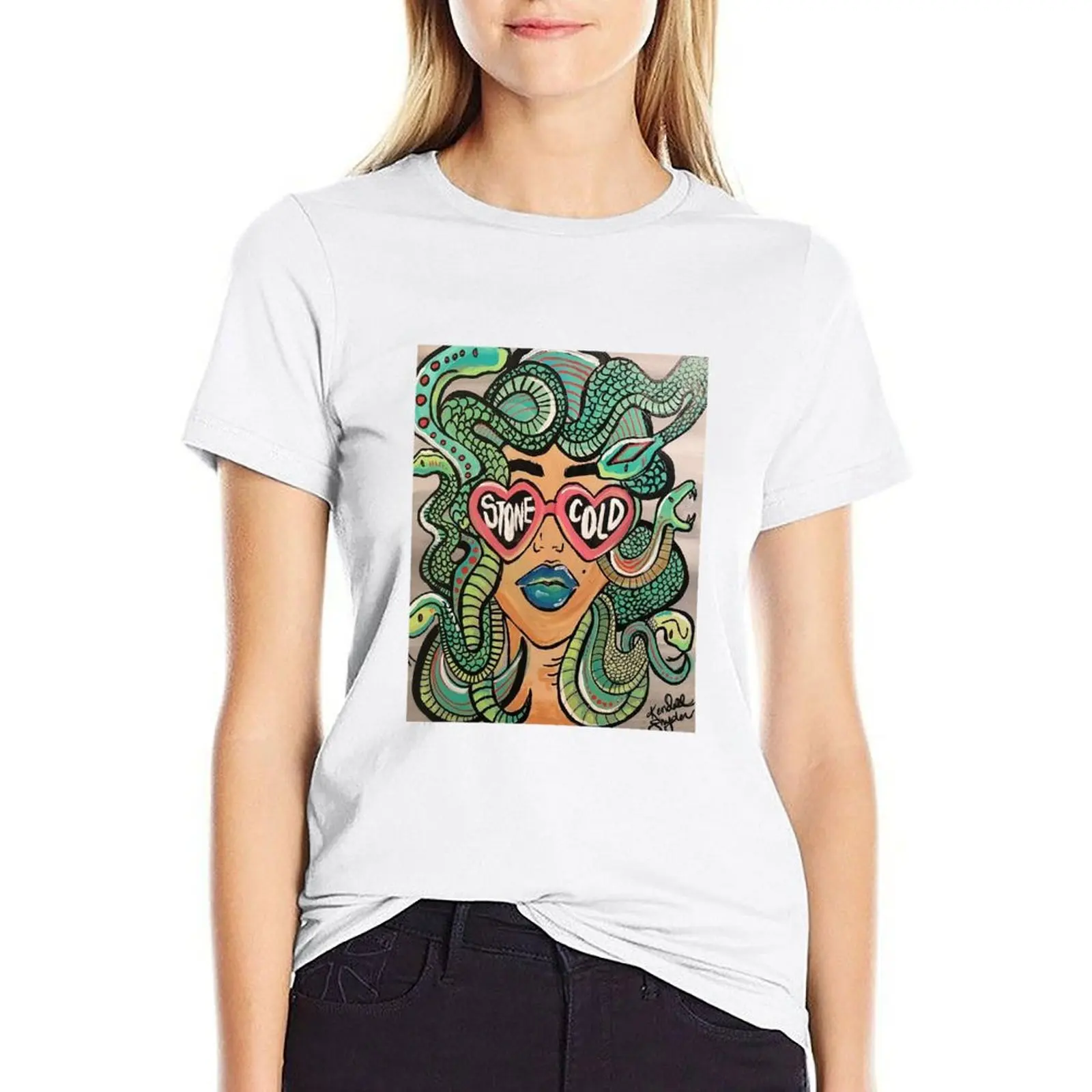 

Medusa T-shirt aesthetic clothes graphics shirts graphic tees Summer Women's clothing