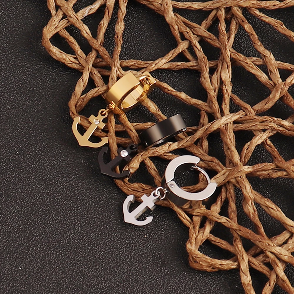 Boucles D'oreilles Homme Boucle D'oreille Créole Acier Inoxydable Lot De 5 Paires De Creole Acier Inoxydable