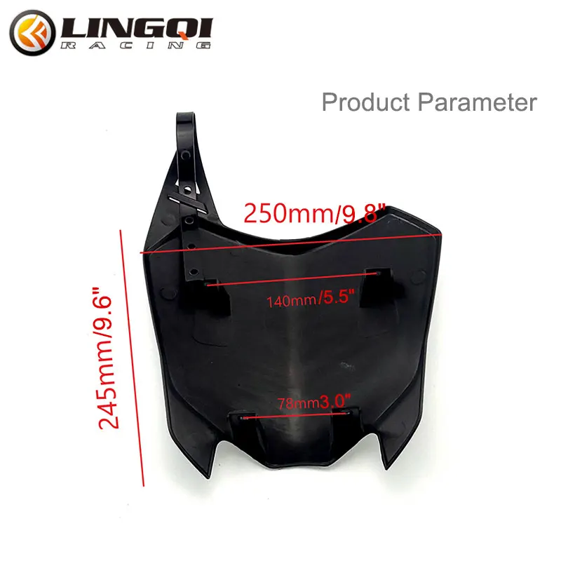 LING QI Pit Dirt Bike Front Number Plate Motorcycle CRF 110 Fairing Mask Plastic Body Cover Universal for CRF110 125 Parts