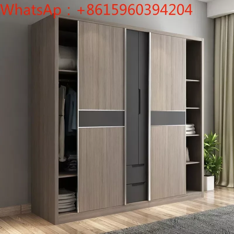Europe-style-sliding-wardrobe-modern-simple-closet-4-doors-with ...
