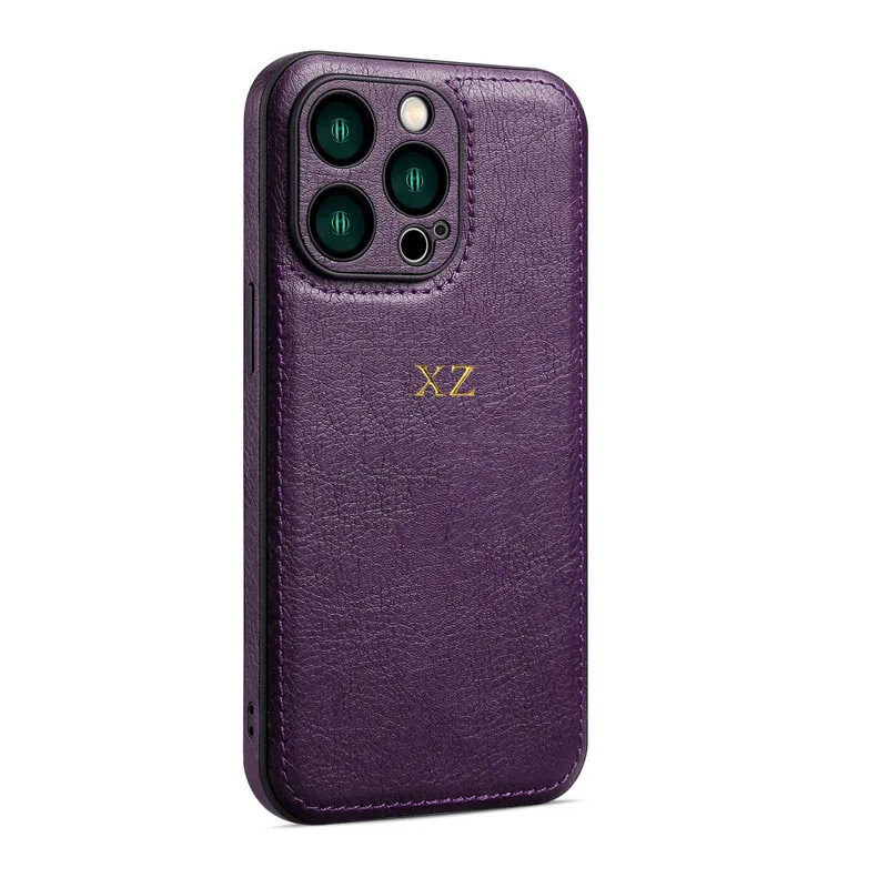 thumbnail image 1 of Personalise Gold Initial Letters Leather PU Soft Case For Iphone 14 11 13 12 15 Pro Max XR Xs max 14 15 Plus Luxury Covers, 1 of 5