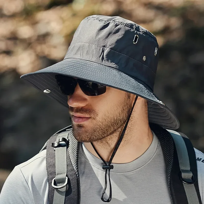 Men' Wide Brim Sun Hat - Waterproof UV