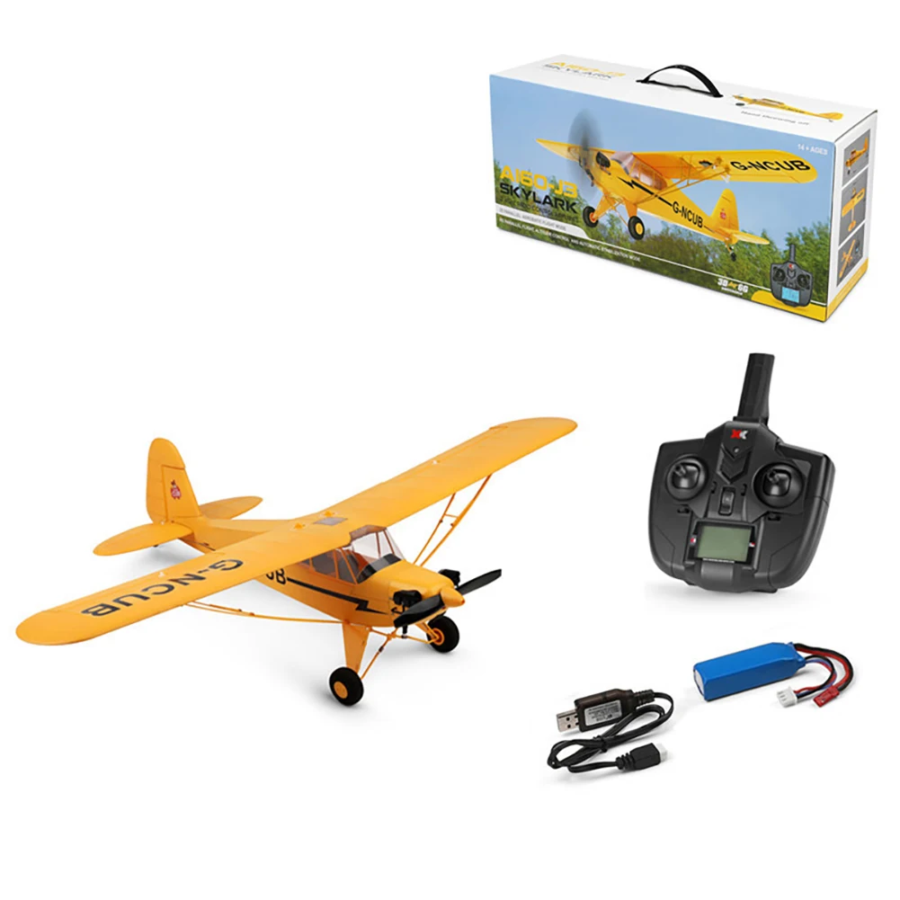 Avión RC J3-Cub 3D/6G Con Motor Sin Escobillas 1406, 5 Canales, EPP Resistente, Batería 750mAh, Piezas Reemplazables – Para Adultos Y Exteriores
