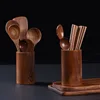 Bamboo Wooden Chopstick Cylinder Tableware Drainage Kitchen Storage Container Bamboo Sign Cylinder Restaurant Supplies 3