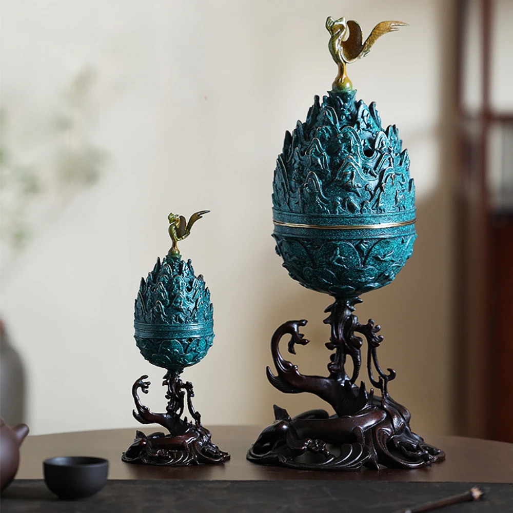 Luxury Censer Ornaments Pure Copper Incense Burners Zen Garden Tea Ceremony Incense Stand Quemadores De Incienso Home Decoration - Image 3