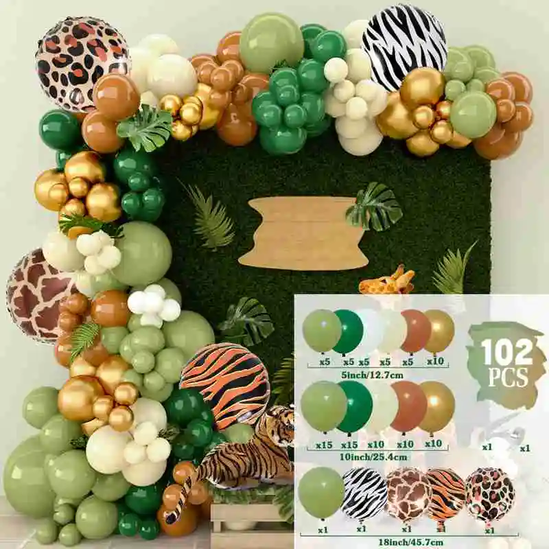 10 Pieces Animal Feuille,Ballon Helium,Ballons Animaux Anniversaire Des