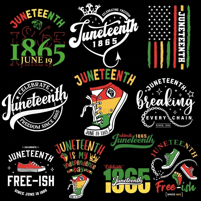Celebrate-Freedom-Heat-Transfer-Steppin-Cube-Juneteenth-Patches-For-T ...