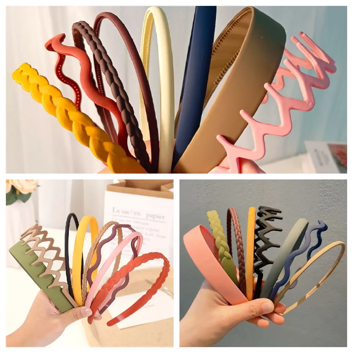 

Повязка на голову с бабочкой женская, однотонный матовый зажим, аксессуар для волос, несколько стилей