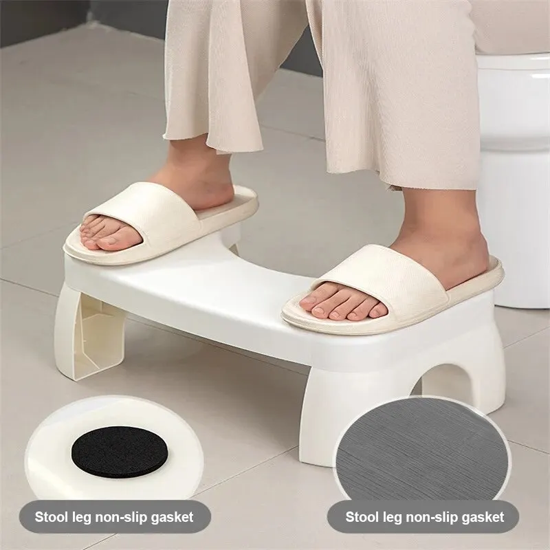 Household Bathroom Simple Padded Toilet Stool Plastic Non-Slip Adult Footstool Children Footstool Toilet Stool toilet squat stool step stool