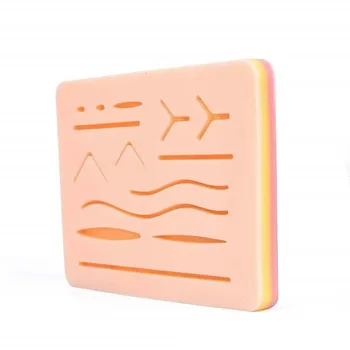 Kit di Addestramento per Sutura Chirurgica con Pad in Silicone, Modello di Pelle Umana per Simulazione di Ferite Traumatiche