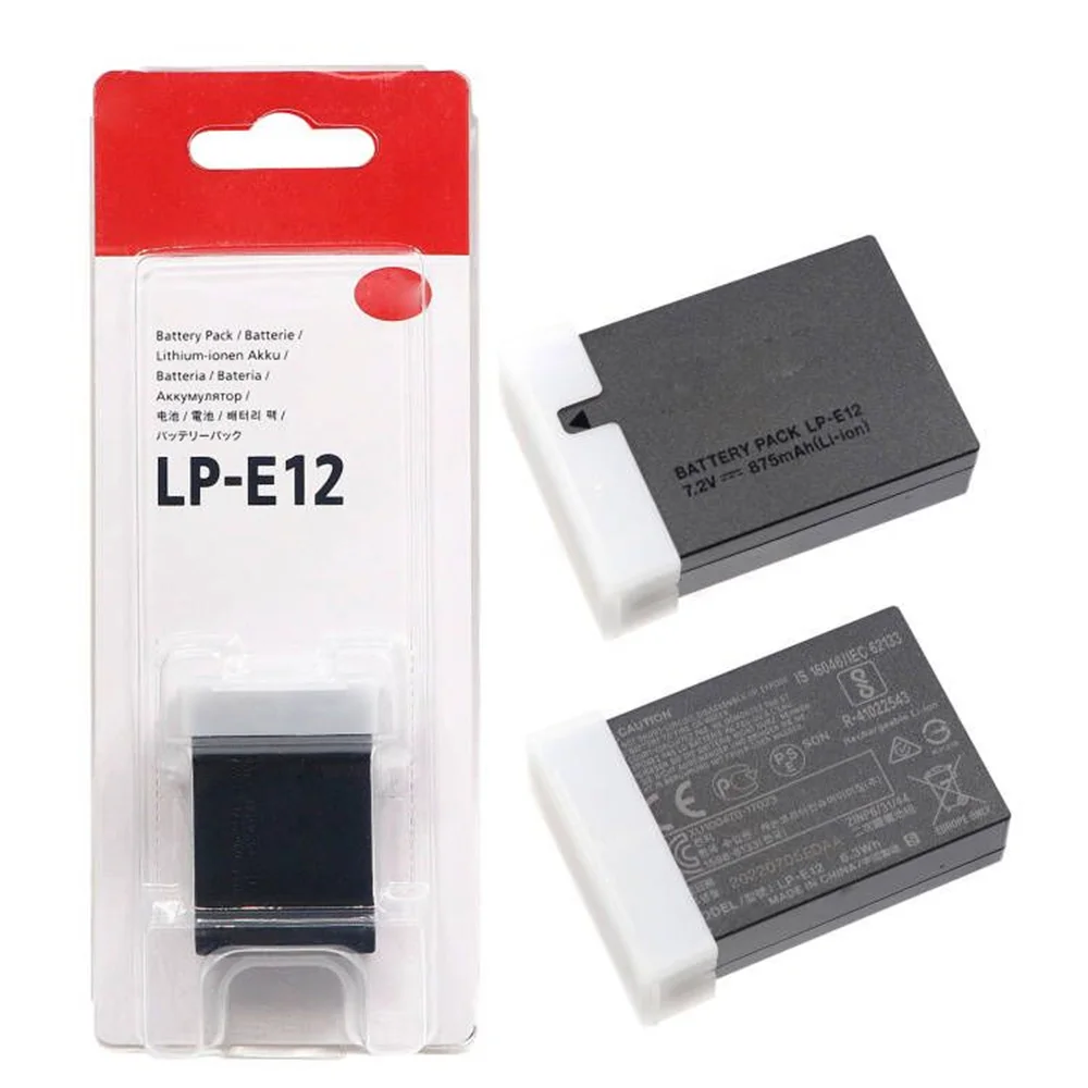 

LP-E12 LPE12 Digital Camera Battery LC-E12E charger For Canon EOS M50 M10 M100 M2 M200 100D M Kiss X7 Rebel SL1 Camera