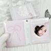 K-Pop Card Holder Mini Album 2.5 * 3.5 Heart-Shaped Hollow Cover Loose Leaf Folder, 56 * 87mm-63 * 88mm Card Specific Card Book 5