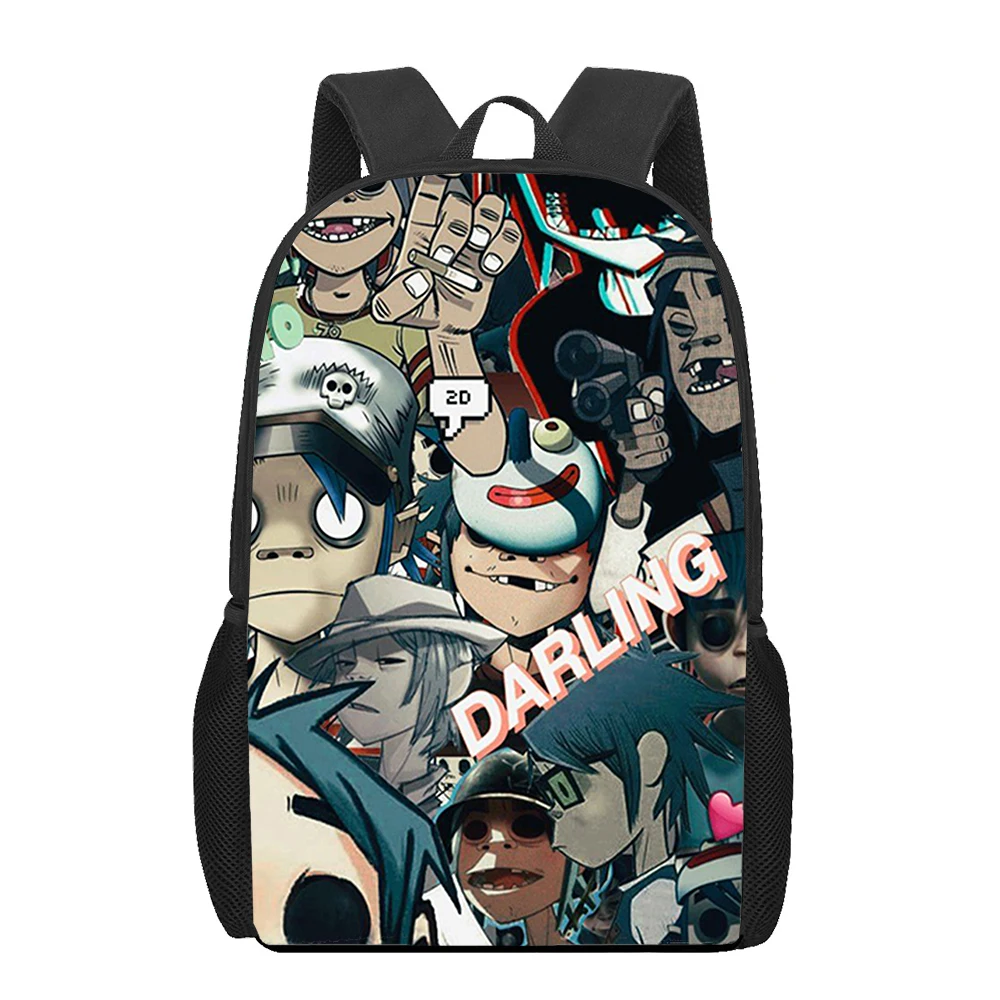 Gorillaz Band gedruckt Rucksäcke Cartoon Muster Kinder Schulbuch Taschen Teenager Kawaii Schult asche Jungen Mädchen lässig Laptop Rucksack