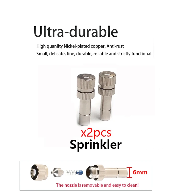 Aquarium Humidifying Spray Accessories Rainforest Tank Sprinkler,Misting Cooling nozzle, End Plug, Tube, Filter 4