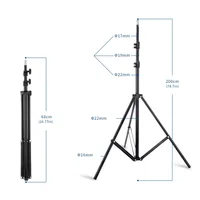 Selens 2M Light Stand Tripod with 1/4 Screw Head for Photography Photo Studio Softbox Video Flash Umbrella Reflector Lighting