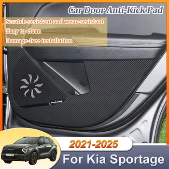 KIA Sportage NQ5 (2022-2025) Carbon Fiber Door Anti-Kick Protection Pad – Interior Door Panel Guard