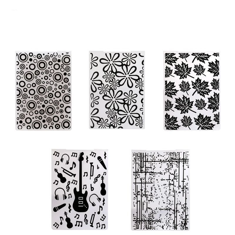 Plastic Embossing Folder Embossing Folder 3D Embossing Folder Transparent Embossing Plastic Plates Design For DIY Paper Cutting Dies Scrapbooking Gift Card 10.5x14.5cm