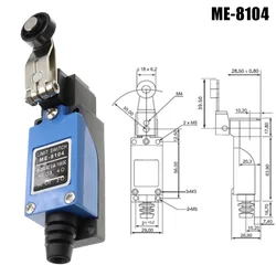 Adjustable Rotary Lever Arm Limit Switch with AC250V NO NC Contacts (ME - 8104)