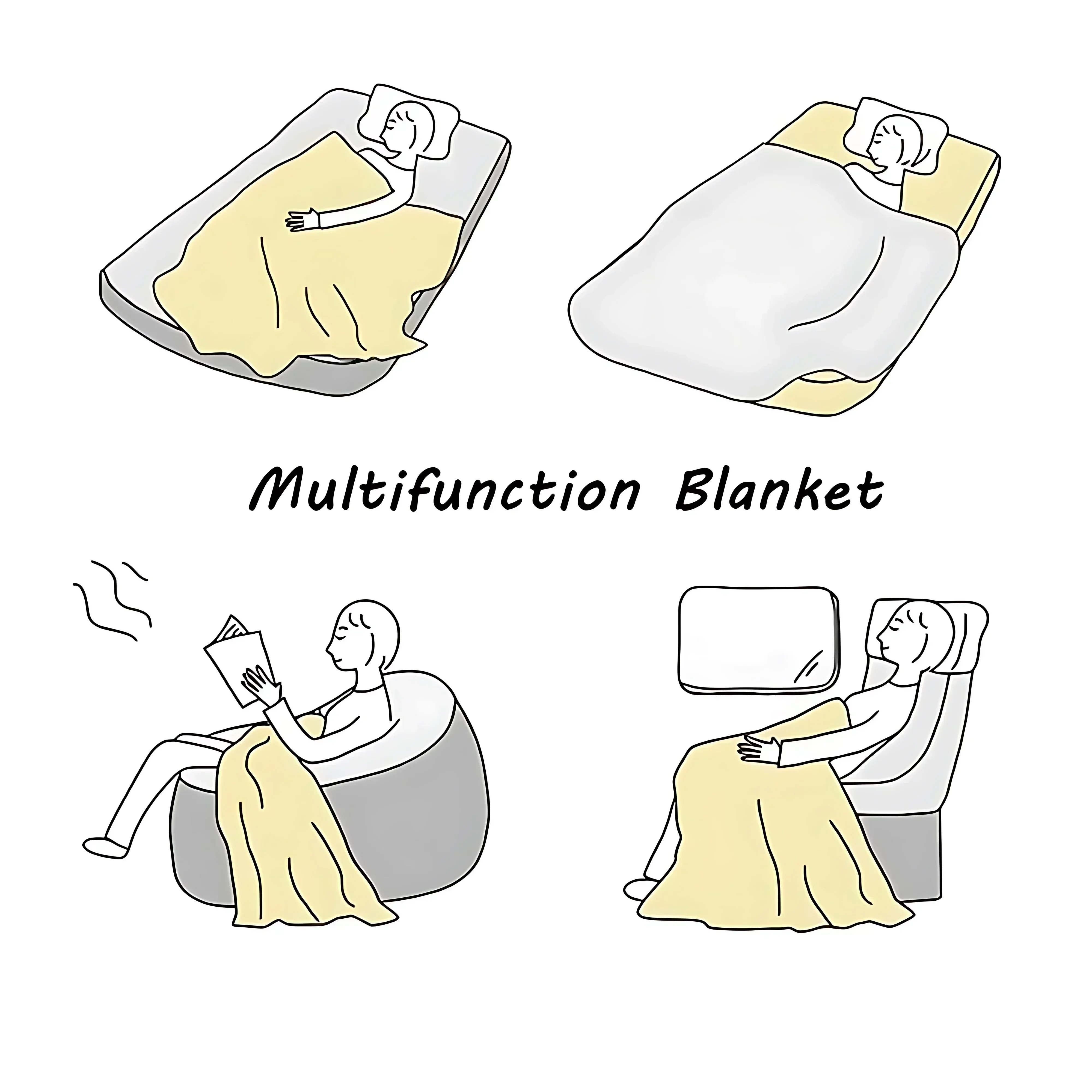 Cartoon Printed Blanket Picnic-B-B-Blueys-Blankets Warm Blanket Soft and Comfortable Blanket Home Travel Birthday 4