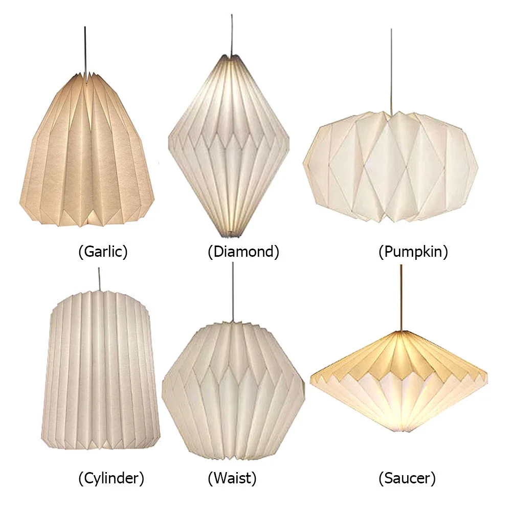 Description Picture 5 of itemOrigami Ceiling Lampshade Nordic Style Hanging Lamp Cover Creative Folding Pendant Light Shade for Living Room Chandelier Decor