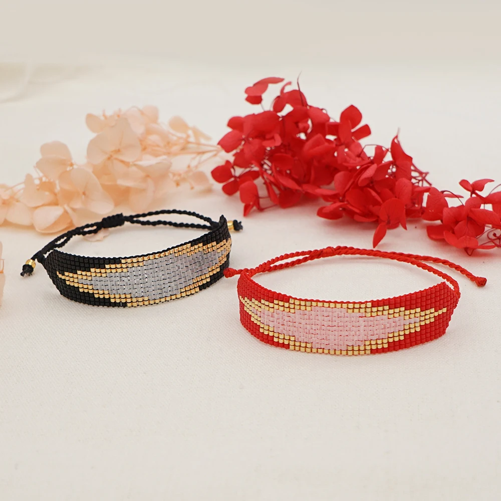 

YASTYT Couple Bracelets Set Gift Man Women Lovers' Jewelry Handmade Loom Woven Miyuki Beads Bracelet Jewellery Wide Pulseras