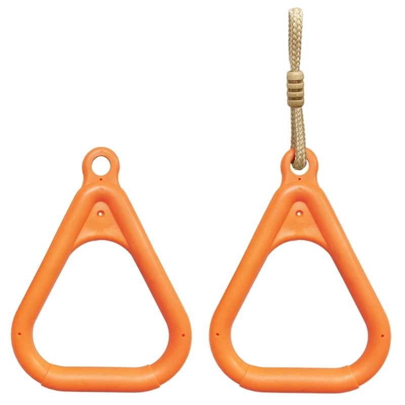 

Indoor Playground Equipment Kids Gymnastic Fitness Workout Rings Hanging Straps Rings for Kids Strength Training Rings