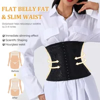 Corset gothique pour femmes, haut façonnant avec 3 crochets et soutien du buste, body amincissant pour superposition ou vêtements d'extérieur 5