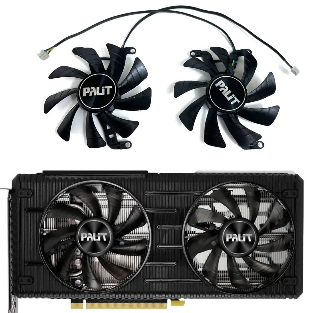 

NEW 85MM RTX 3060 Ti Dual GPU FAN，For PALIT RTX 3060 Ti Dual、RTX 3060 Dual Graphics card cooling fan