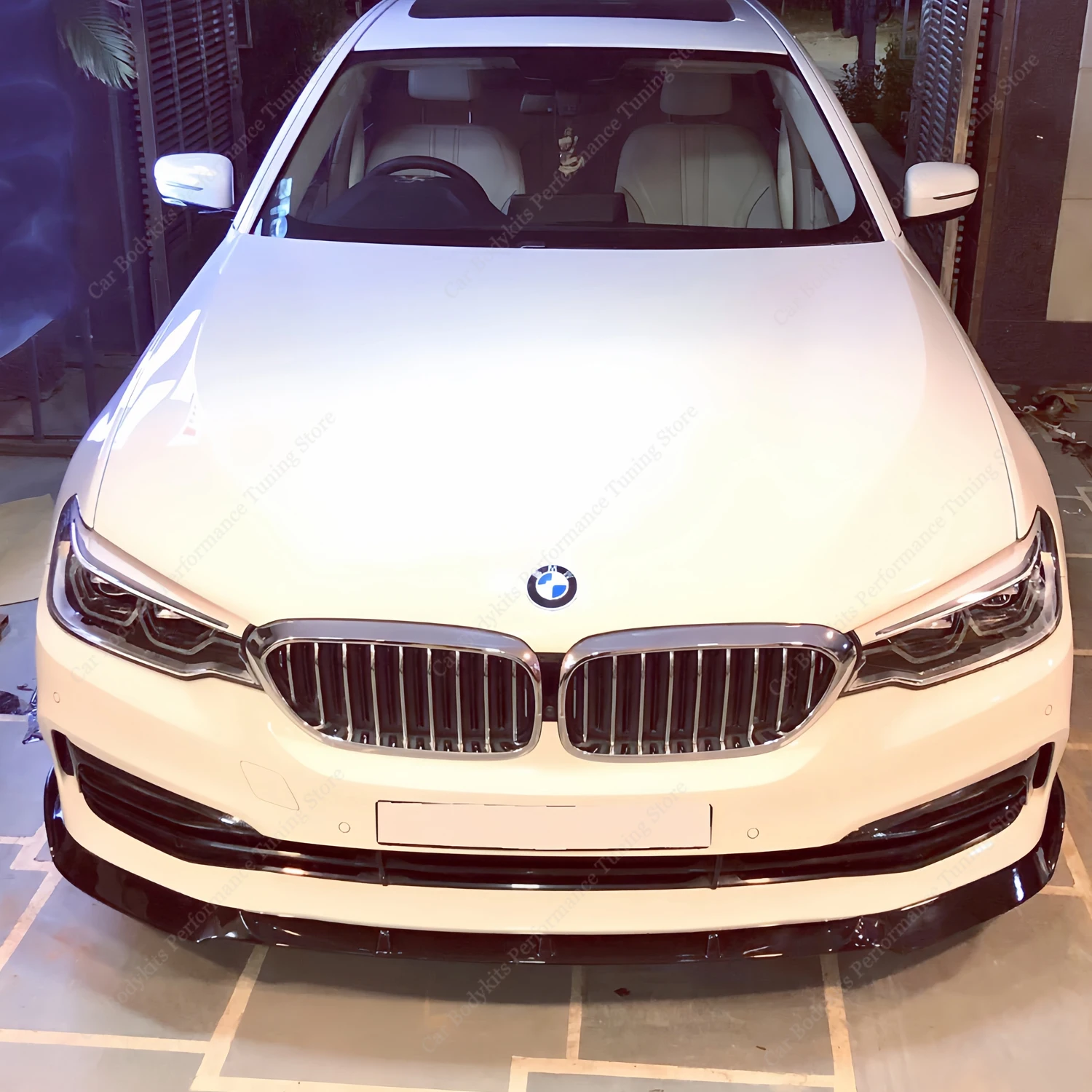 BMW G30 G31 520d 525d 530d 530e 2017-2020 프리-LCI 럭셔리 라인 튜닝용 프론트 범퍼 립 스포일러 스플리터 디퓨저 커버 가드