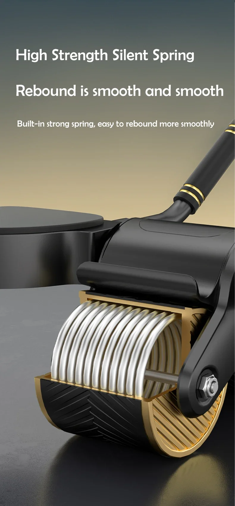 Neues Design, Smart Counting Ab Roller für das Core-Workout, automatisches Rückprall-Bauchrad mit Ellenbogenstütze_voghion.com