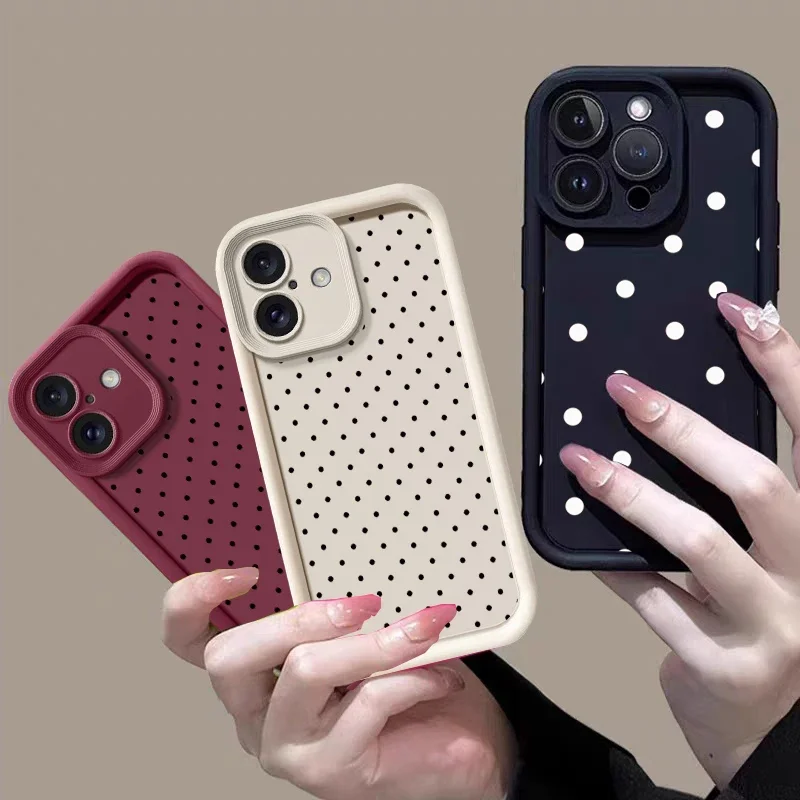 Minimalist Polka Dots Matte TPU Phone Case
