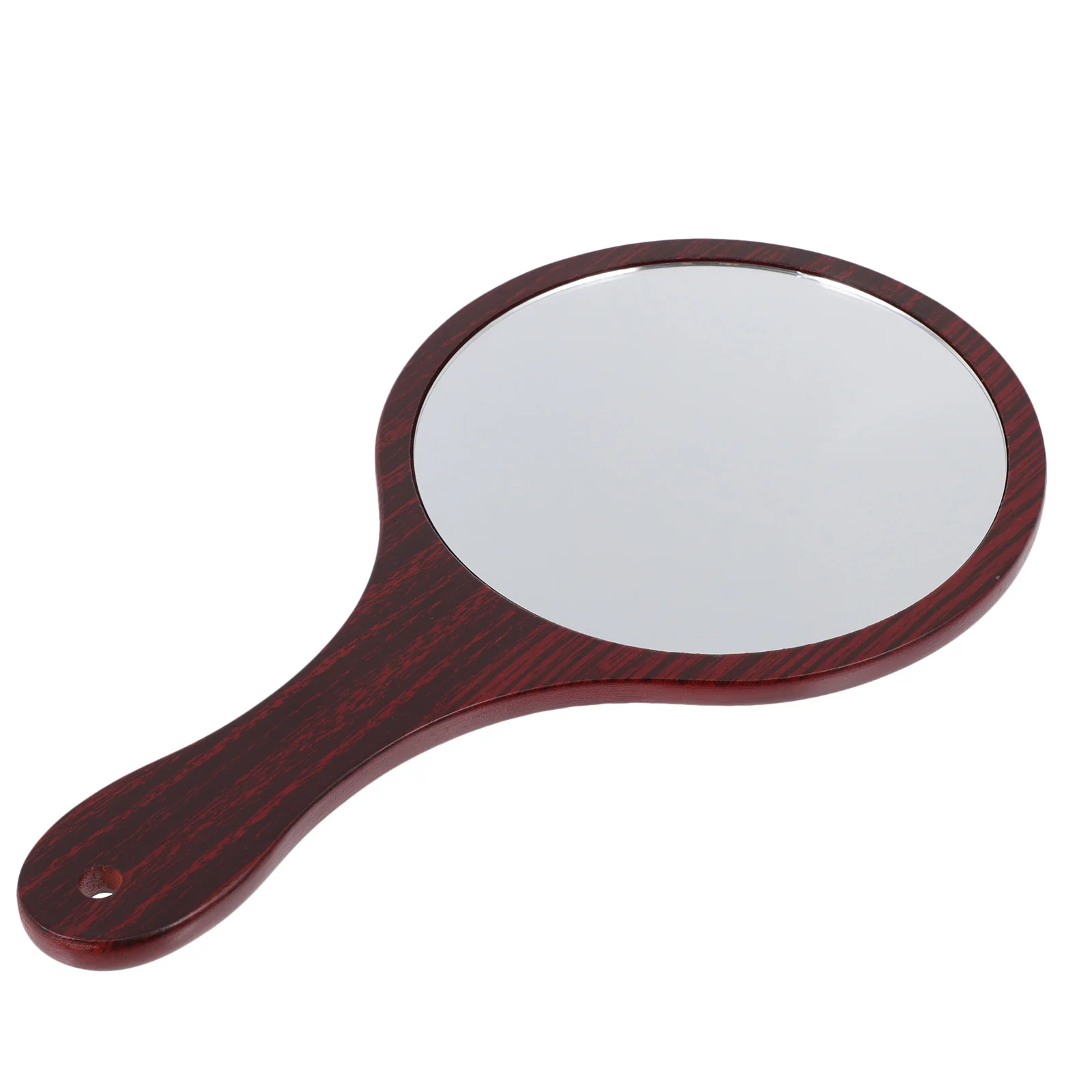 

Wooden Handle Vanity Mirror Women Handheld Beauty Simple Makeup Mirrors