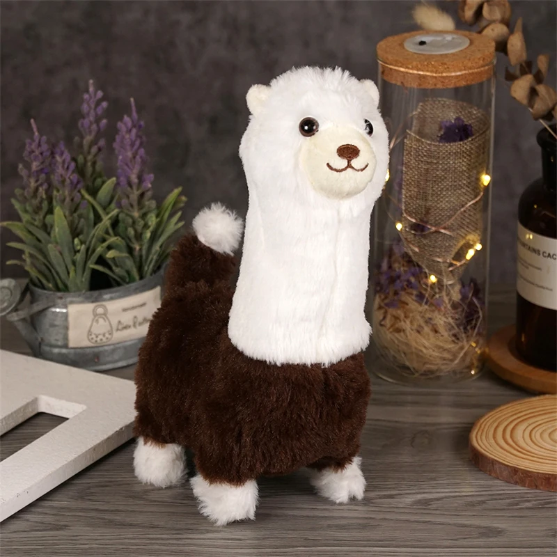 Electronic Alpaca Plush Toys Walking Wagging Tail Simulation Stuffed Animals Doll